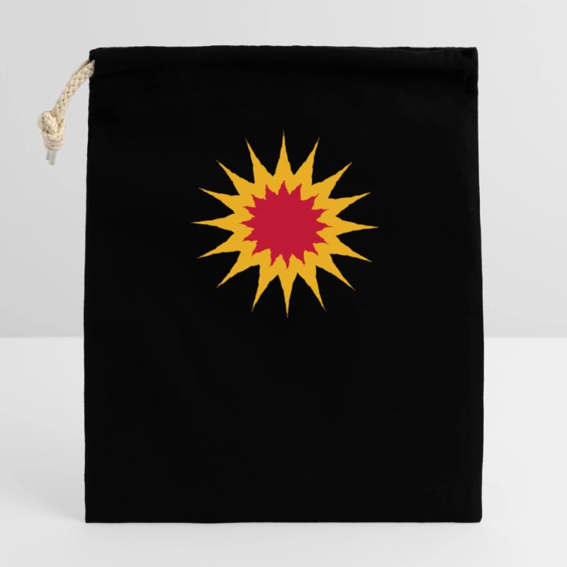 Fire Explosion Star Closable cotton gift bag (14x20cm)