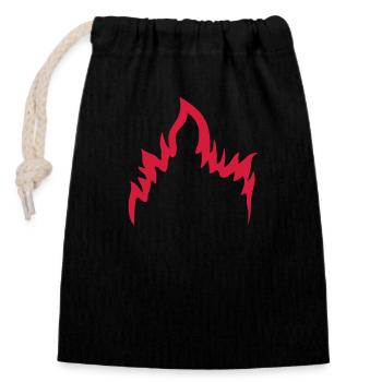 Conception cool des flammes - Sac cadeau en coton avec cordon (14 x 20 cm) - noir - Devant