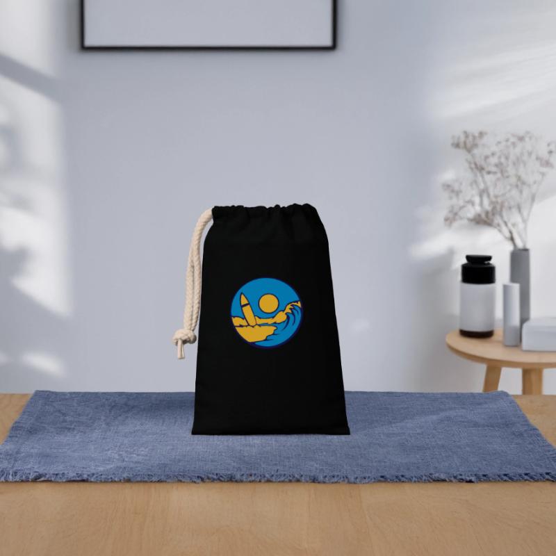 Planche de surf Beach Wave Sac cadeau en coton avec cordon (14 x 20 cm)