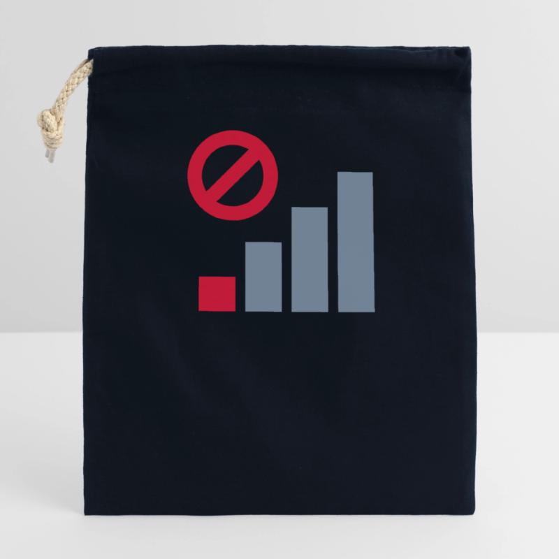 Poor coverage cellular connection Closable cotton gift bag (14x20cm)