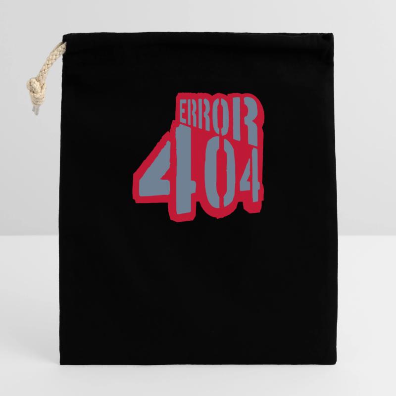 Error 404 Message Network Closable cotton gift bag (14x20cm)