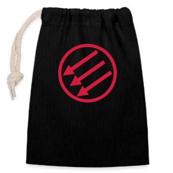 Turning Pfeile - Closable cotton gift bag (14x20cm) - black - Front