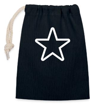 stern symbol - Verschließbarer Geschenkbeutel aus Baumwolle (14x20cm) - Navy - Vorne
