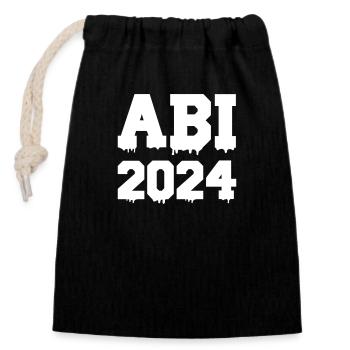 Abi 2024 - Closable cotton gift bag (14x20cm) - black - Front