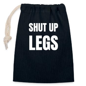 Shut up legs - Closable cotton gift bag (14x20cm) - navy - Front