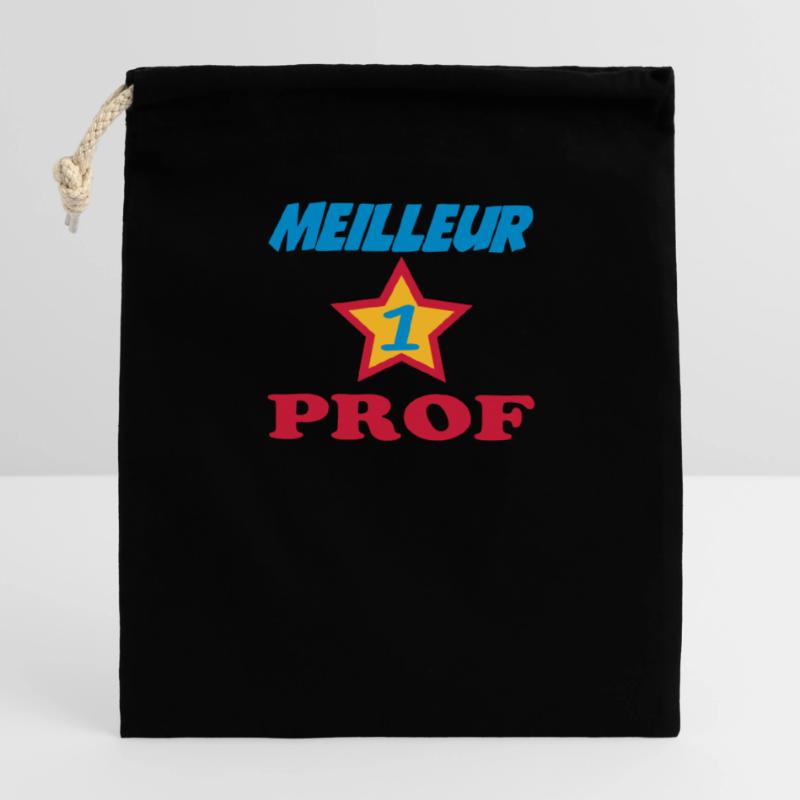 Meilleur PROF Sac cadeau en coton avec cordon (14 x 20 cm)