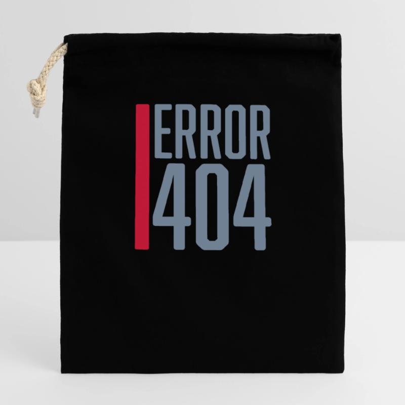 Error Code Error 404 Closable cotton gift bag (14x20cm)