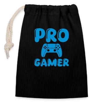 pro gamer 1 - Verschließbarer Geschenkbeutel aus Baumwolle (14x20cm) - Schwarz - Vorne