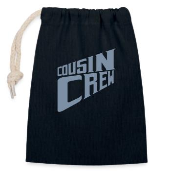 Logo Cousin Crew Team - Closable cotton gift bag (14x20cm) - navy - Front
