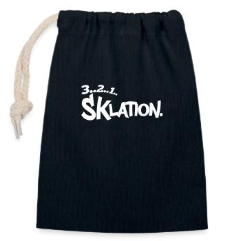 Eskalation SKlation sklation | Farbe änderbar - Verschließbarer Geschenkbeutel aus Baumwolle (14x20cm) - Navy - Vorne
