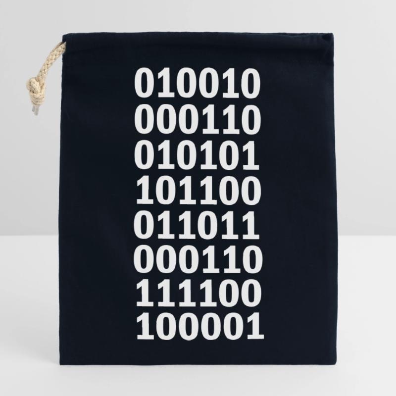 Binär Code Programm Sprache Verschließbarer Geschenkbeutel aus Baumwolle (14x20cm)