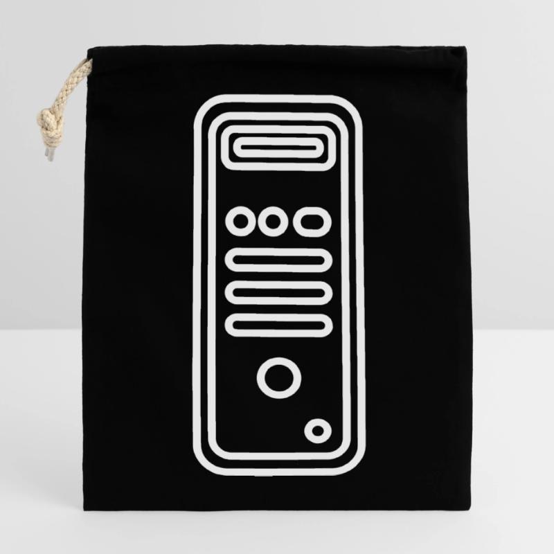 Logo Enclosure Computer Tower Closable cotton gift bag (14x20cm)
