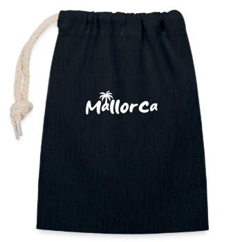 Mallorca Palme Urlaub - Verschließbarer Geschenkbeutel aus Baumwolle (14x20cm) - Navy - Vorne