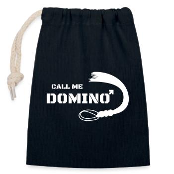 Traînée de dominatrice - Sac cadeau en coton avec cordon (14 x 20 cm) - bleu marine - Devant
