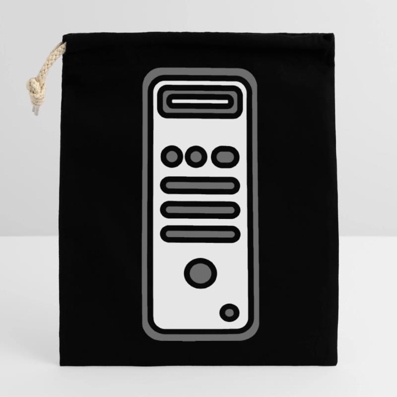 Icon Logo Enclosure Computer Closable cotton gift bag (14x20cm)