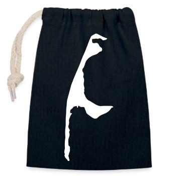 Sylt Silhouette - Closable cotton gift bag (14x20cm) - navy - Front