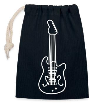 Design Cool E Guitar - Sac cadeau en coton avec cordon (14 x 20 cm) - bleu marine - Devant