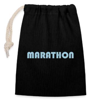 marathon - Sac cadeau en coton avec cordon (14 x 20 cm) - noir - Devant