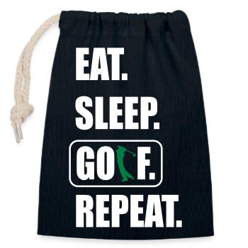 Golf - Verschließbarer Geschenkbeutel aus Baumwolle (14x20cm) - Navy - Vorne