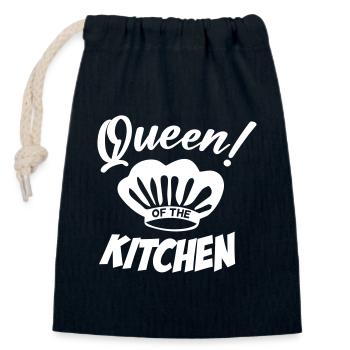 Queen of The Kitchen Chef - Verschließbarer Geschenkbeutel aus Baumwolle (14x20cm) - Navy - Vorne