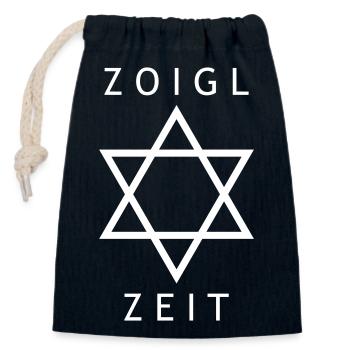 Zoigl zeit - Verschließbarer Geschenkbeutel aus Baumwolle (14x20cm) - Navy - Vorne