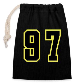 97 Number Leotard - Closable cotton gift bag (14x20cm) - black - Front