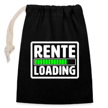 RENTE LOADING - Verschließbarer Geschenkbeutel aus Baumwolle (14x20cm) - Schwarz - Vorne