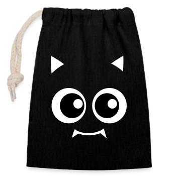 Chauve-souris Costume Halloween Carnaval Visage - Sac cadeau en coton avec cordon (14 x 20 cm) - noir - Devant
