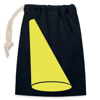 Design Scheinwerfer Lichtkegel Bühne - Verschließbarer Geschenkbeutel aus Baumwolle (14x20cm) - Navy - Vorne