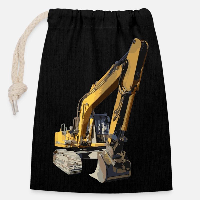 Bagger - Verschließbarer Geschenkbeutel aus Baumwolle (14x20cm) - Schwarz