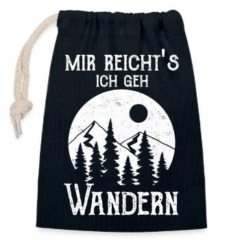 Hiking Hikers - Closable cotton gift bag (14x20cm) - navy - Front