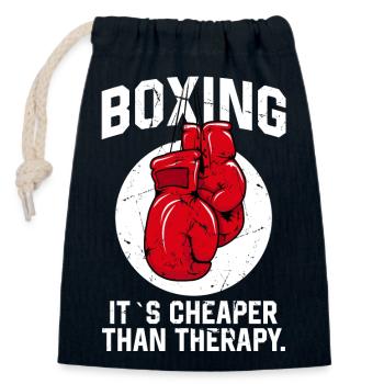 Boxing it ́s cheaper than Therapie Boxer Sport - Closable cotton gift bag (14x20cm) - navy - Front