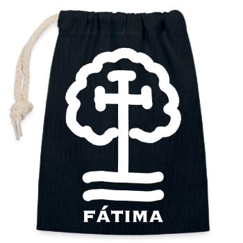 Wegmarke Pilgerwege nach Fatima, Portugal - Verschließbarer Geschenkbeutel aus Baumwolle (14x20cm) - Navy - Vorne