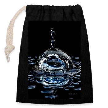 Déposer chrome 4 - Sac cadeau en coton avec cordon (14 x 20 cm) - noir - Devant