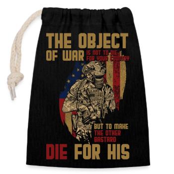 Military Tanks Weapons - Closable cotton gift bag (14x20cm) - black - Front