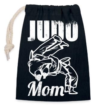 Judo Mama - Closable cotton gift bag (14x20cm) - navy - Front