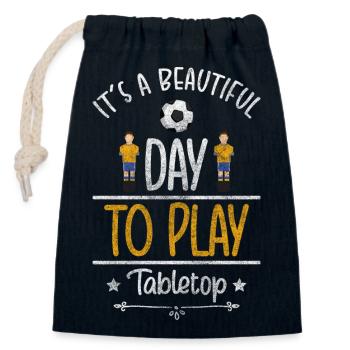 Board Game Winner - Closable cotton gift bag (14x20cm) - navy - Front