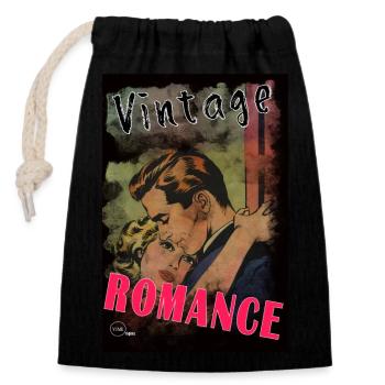 VINTAGE ROMANCE 5 von Yume Origins - Verschließbarer Geschenkbeutel aus Baumwolle (14x20cm) - Schwarz - Vorne
