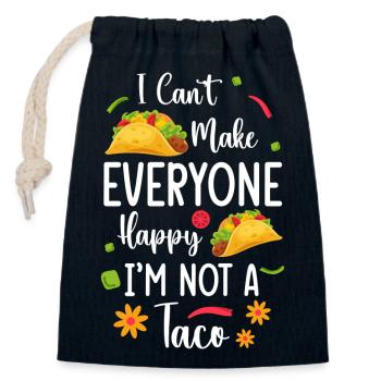Mexican Foodie Favorite Food Burrito - Closable cotton gift bag (14x20cm) - navy - Front