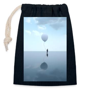 Calming Balloon - Verschließbarer Geschenkbeutel aus Baumwolle (14x20cm) - Navy - Vorne