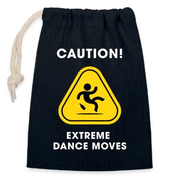 Extreme Tanzbewegungen - Verschließbarer Geschenkbeutel aus Baumwolle (14x20cm) - Navy - Vorne