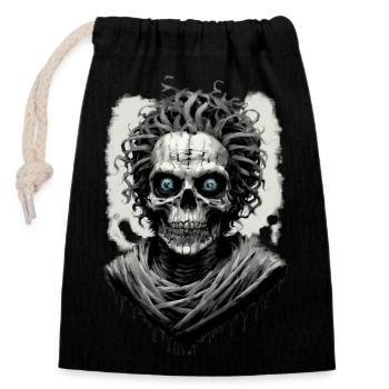 Portrait of a Mummy 12 - Closable cotton gift bag (14x20cm) - black - Front