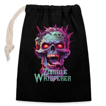 Be a Zombie for Halloween: Undead Tees - Closable cotton gift bag (14x20cm) - black - Front