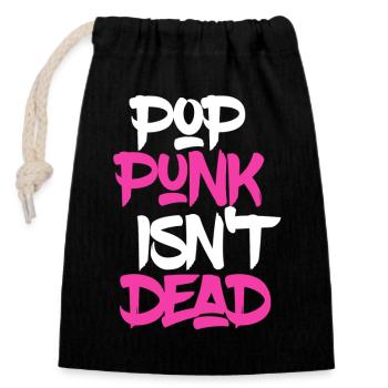 Pop Punk Isn't Dead - Pop Punk Isn't Dead - Closable cotton gift bag (14x20cm) - black - Front