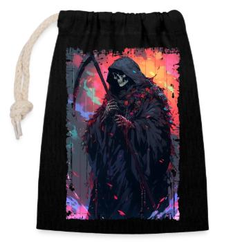 A Splash of Color - Closable cotton gift bag (14x20cm) - black - Front