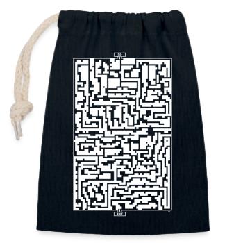 Laby BrikW - Verschließbarer Geschenkbeutel aus Baumwolle (14x20cm) - Navy - Vorne