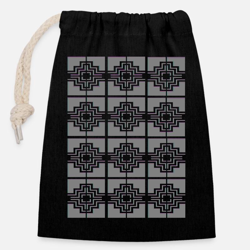 New Type - Closable cotton gift bag (14x20cm) - black