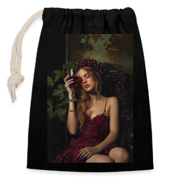 Gods apology - Closable cotton gift bag (14x20cm) - black - Front