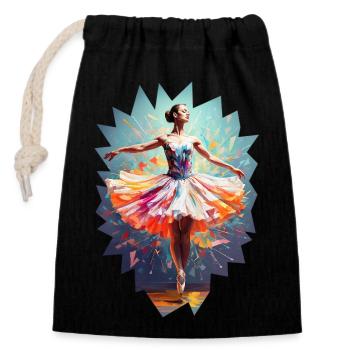 Danseuse de ballet moderne hypercolor - Sac cadeau en coton avec cordon (14 x 20 cm) - noir - Devant