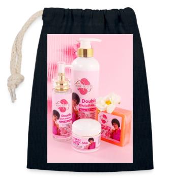 ROSE-BEAUTY clothing - Closable cotton gift bag (14x20cm) - navy - Front